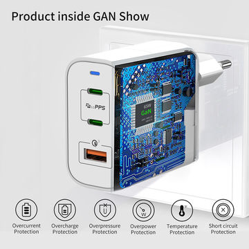 EU plug 65W GaN Charger USB C PD Charger