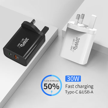 UK plug 30W PD3.0 PPS usb c GaN mobile phone charger