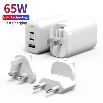 65W GaN Charger 45W PD Type C Fast Charger with QC3.0 ,GaN PD3.0 Technology Wall Charger