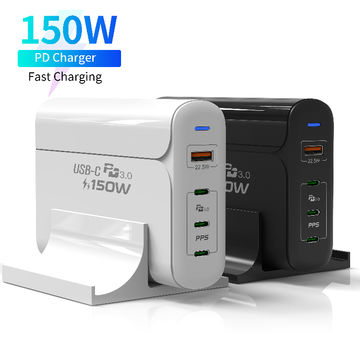 4port USB PD PPS 150W Desktop Charger SCP 22.5W quick QC3.0 mobile phone charger for S20 S21 MAC