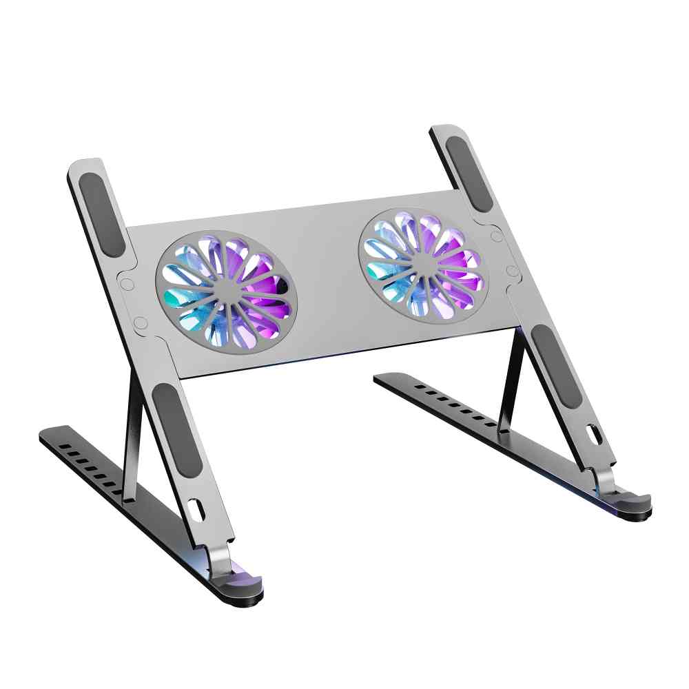 Built-in fan foldable computer stand
